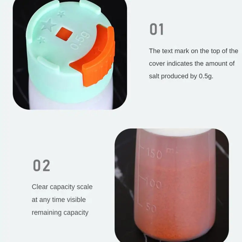 Metering Salt Dispenser Seasoning Bottle Shaker Push Type Sugar Bottle Spice Pepper Salt Shaker Spice Jar Can Kitchen Gadgets