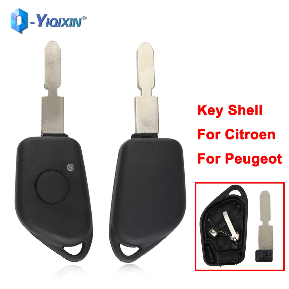 YIQIXIN 1 Button Remote Car Key Shell For Citroen For Peugeot 106 205 206 306 405 406 Fob Cover Case Replacement Uncut 406 Blade yiqixin ews system car remote control key for old bmw mini cooper s r50 r53 2005 2006 2007 fob shell 315 433mhz hu92 uncut blade