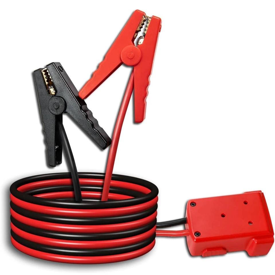 Milwaukee M18 Battery Jumper Cables - Car Jump Starter Adapter For Tool Batteries, 8AWG 6ft Booster Cable