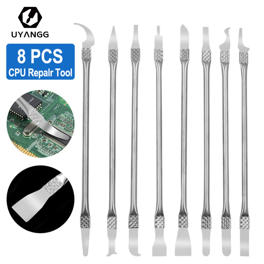 Universal Phone Repair Tools Kit Disassembly Blades Pry Opening Tool Metal Crowbar Disassemble Kit Phone Spatula Hand Tools Set ic chip repair thin blade prying opening phone repair tools kit cpu nand remover disassembly blades crowbar 4 5 6 8 in 1 tools