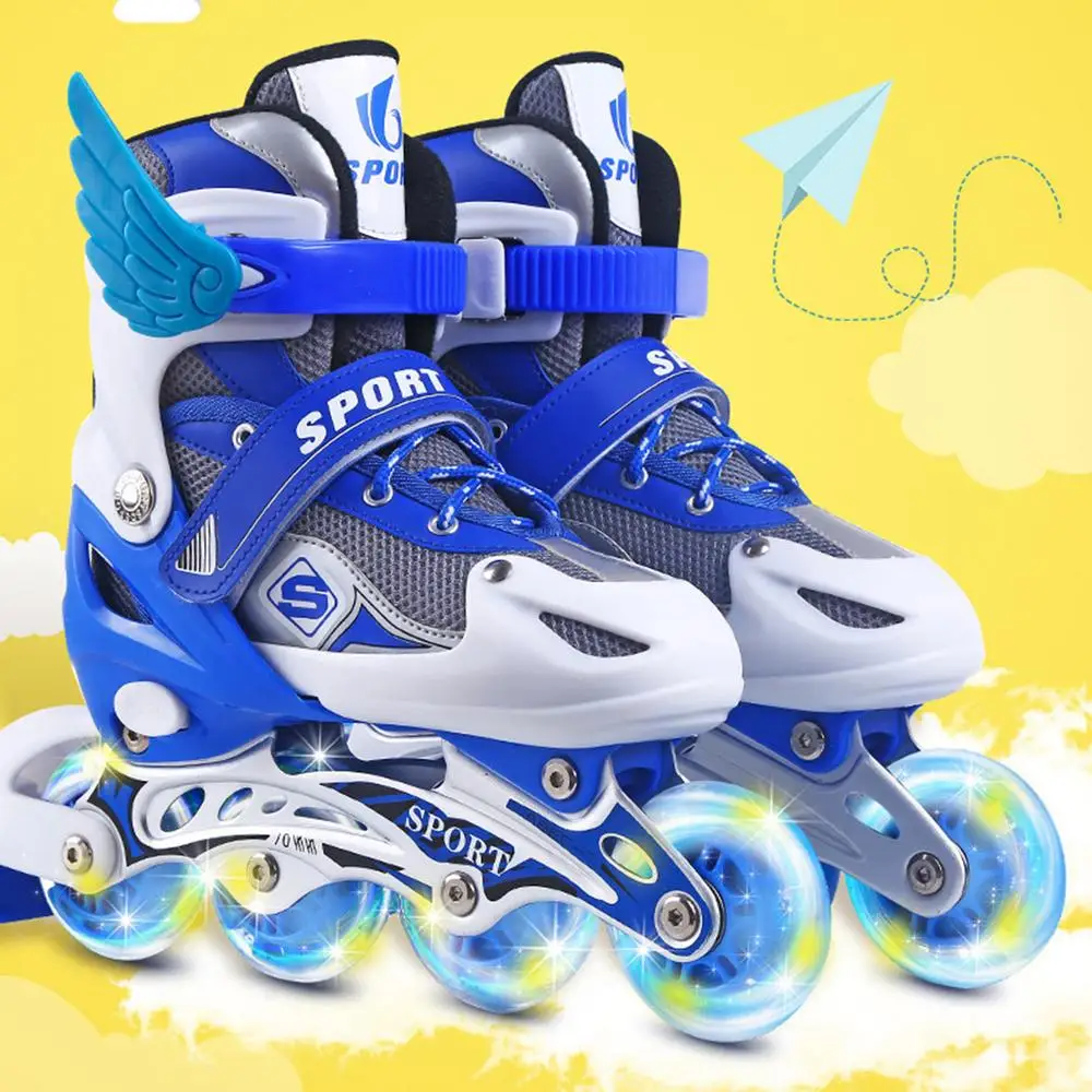 Description Picture 5 of itemBoys Girl Kids Roller Skates Shoes Skating Shoes Sliding Inline Sneakers With 4 Wheels 1 Row Roller Skate Shoes Skates Child