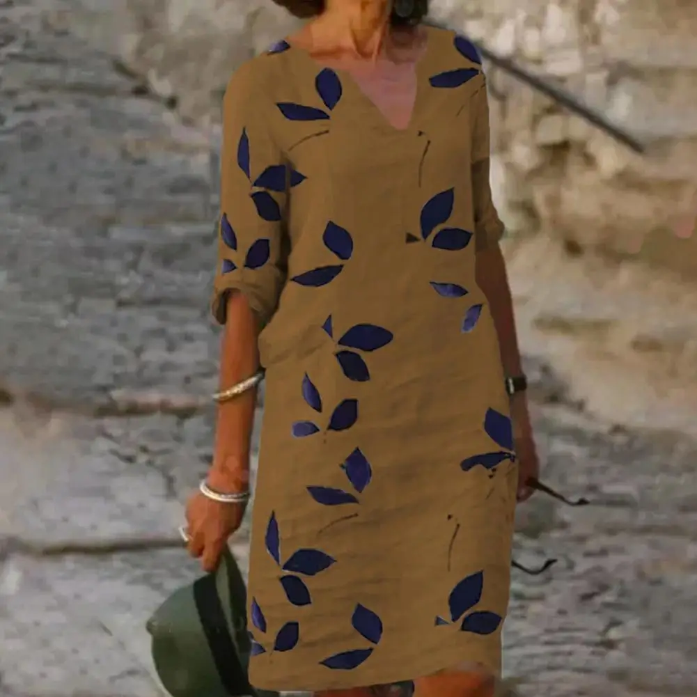 

Pullover Dress Half Sleeve Women Dress Temperament Vintage Dress