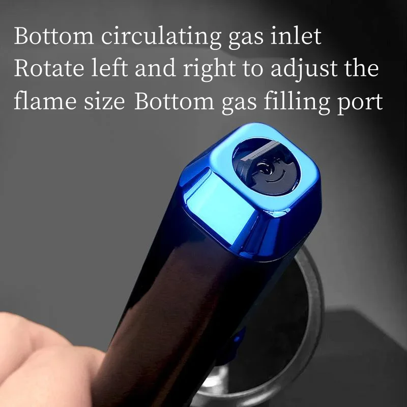 Honest Jet Flame Long Lighter suitable for barbecue camping butane refillable lighter cigarette accessories
