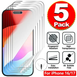 Soft TPU Hydrogel Films HD Screen Protector - Premium Screen Protection - 5Pcs (For 17 Pro Max)