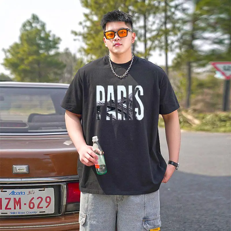 Men Oversize T Shirt Printed Popular Tees Big Size 110-175kg 5XL 6XL 7XL Plus Size Fashion Cotton Round Neck Short Sleeve Tops round neck short sleeve shirt short sleeved t shirt short sleeve t shirt cotton t shirt