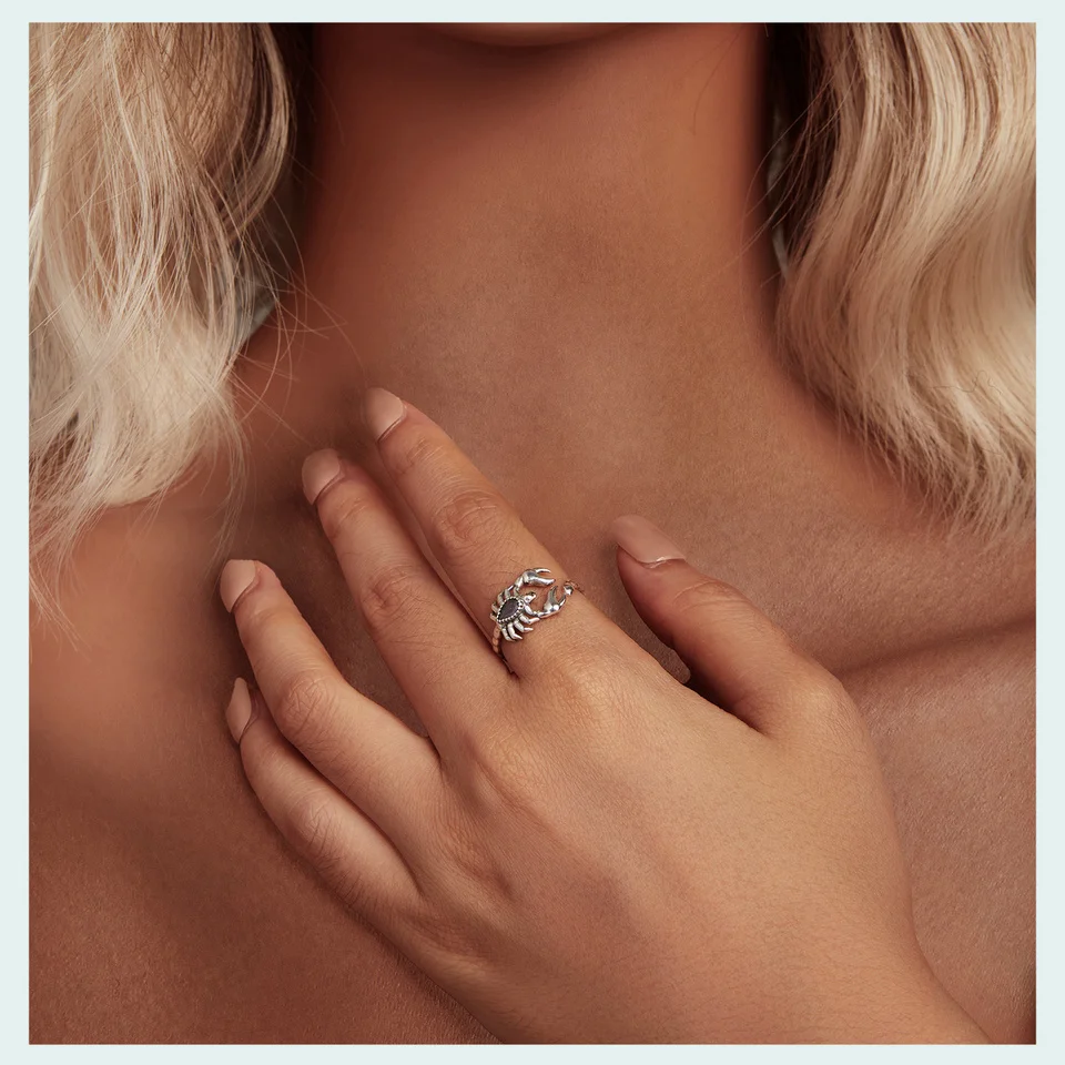 Bague Argent 925 Scorpion Diamant