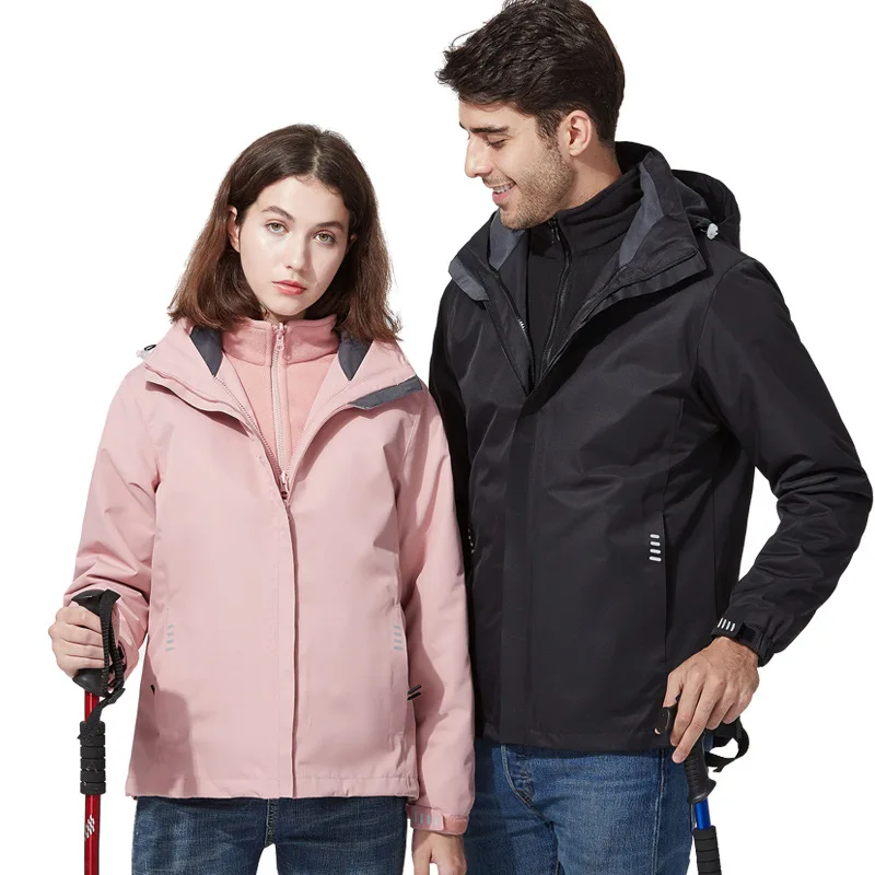 

QZ Couple's 3-in-1 Stormtrooper Two-piece Thermal, Waterproof, Breathable Outdoor Hiking Jacket