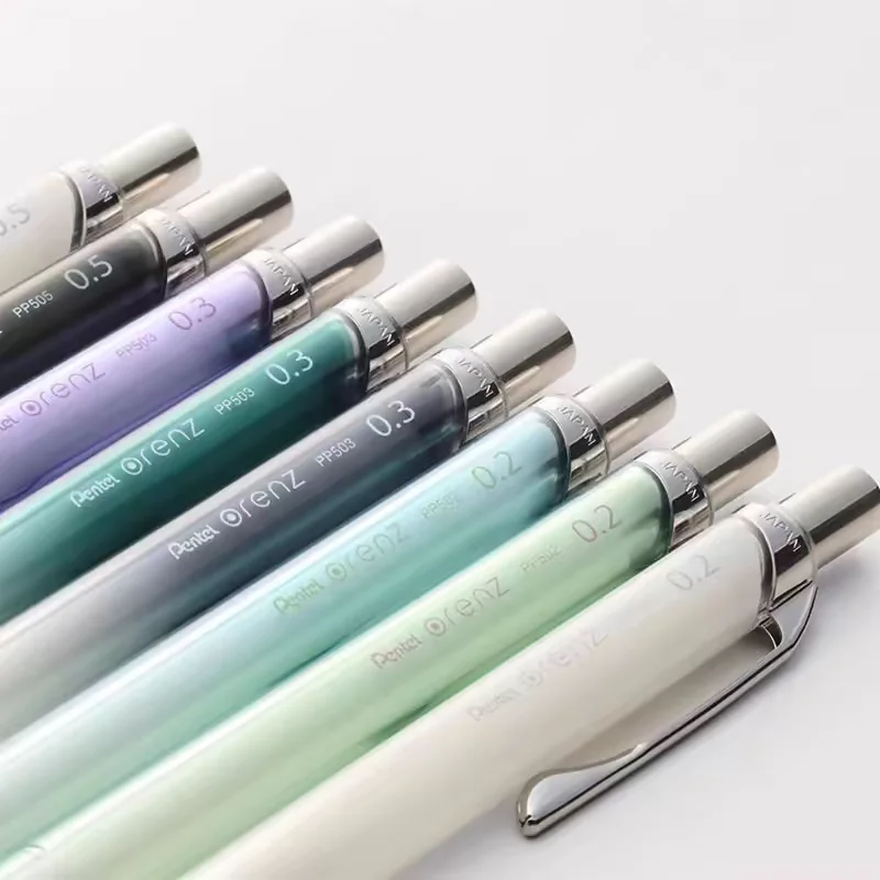 1pcs Pentel Orenz 추진 연필 0.2 0.3 0.5mm 10 주년 한정 코어 드로잉 일본어 문구를 깨기 쉽지 않음