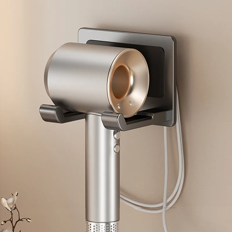 Aluminium Hair Dryer Rack Wall Mounted Bathroom Storage Organizer Dyson Hairdryer Stand Support Cradle Holder Shelves Storage Rack Hair Dryer Holder Bathroom Storage Shelf Storage Shelf Bathroom Shelf Bathroom Accessories Hair Tool Holder