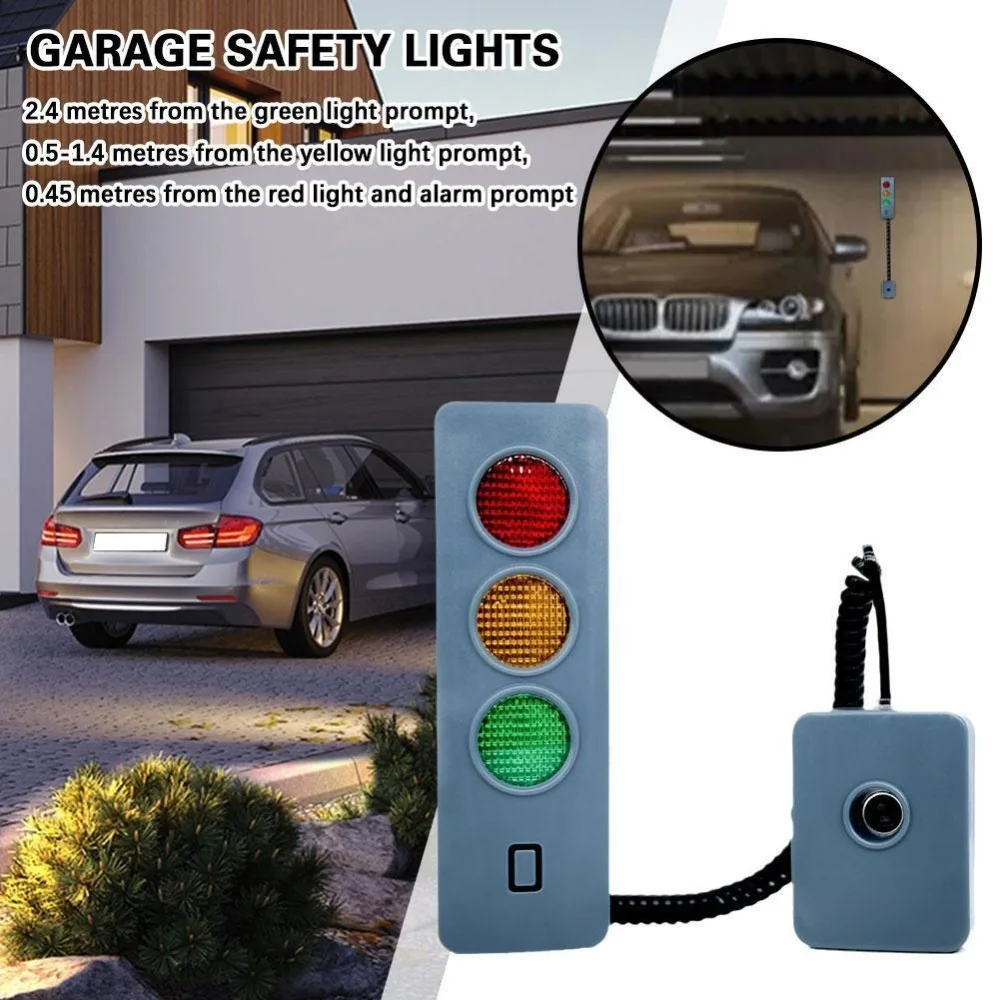 

Светодиодная парковочная сигнализация для гаража, Безопасная рабочая портативная ABS Удобная автомобильная парковочная система, помощь при остановке автомобиля