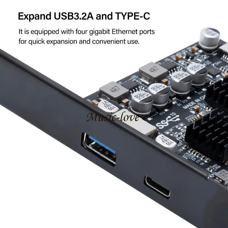 내부 외부 USB 3.2 확장 카드 커넥터 PCIE 4X USB 3.2 10Gbps 203A