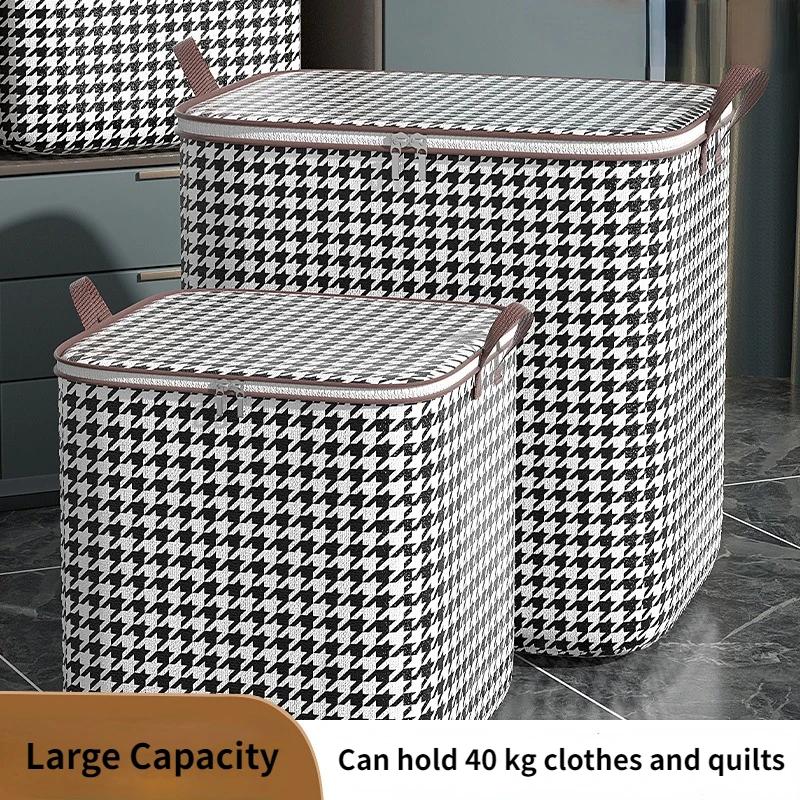 Clothes Quilt Bins Container Organizers with Handle Fabric Storage