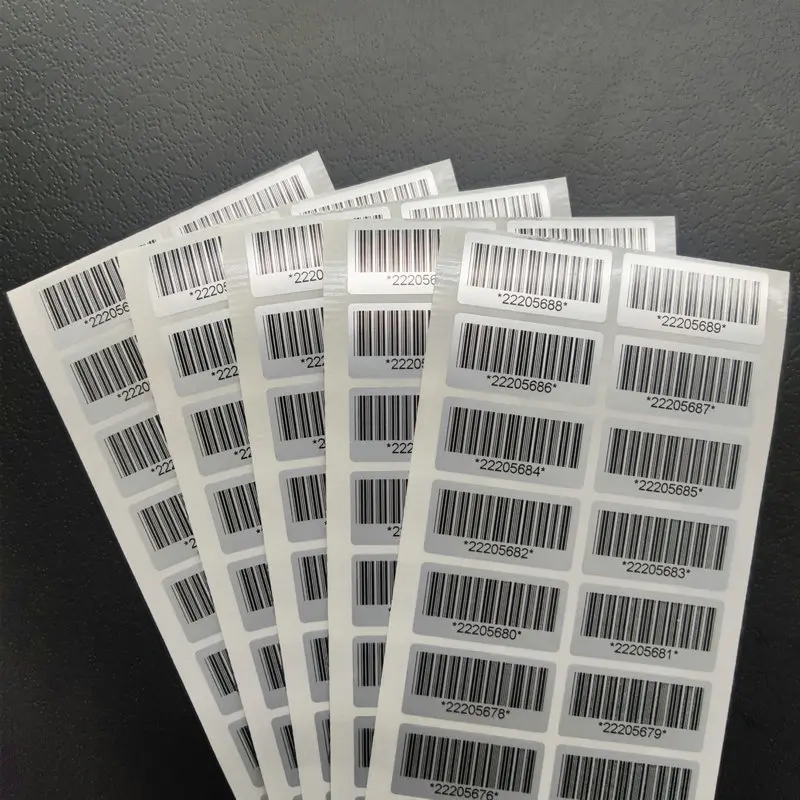 100PCS warranty sticker 30X15mm security seal tamper-proof Tear invalid serial number barcode anti-counterfeiting sticker