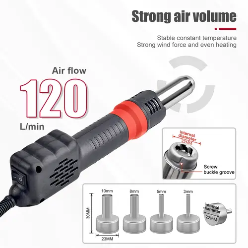 JCD 8208 Heat Gun Micro Soldering Station 750W Soldering Hot Air Gun LCD Digital Hair Dryer For BGA IC Welding Repair Tools - Image 3