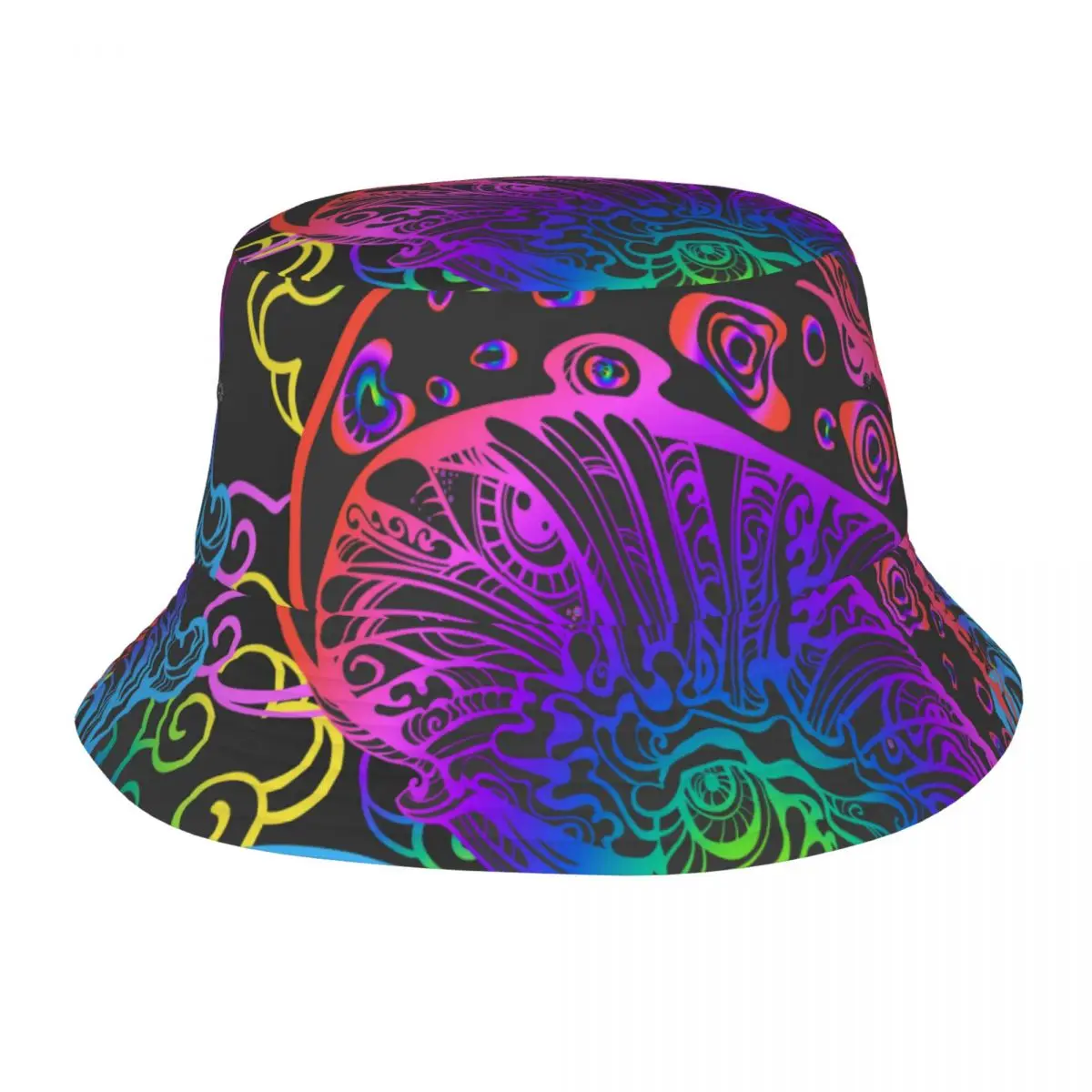 

2023 New Fisherman's Hat Unisex Fashion Bob Cap Magic Glowing Mushrooms Hip Hop Gorros Panama Windproof outdoor Bucket Hat