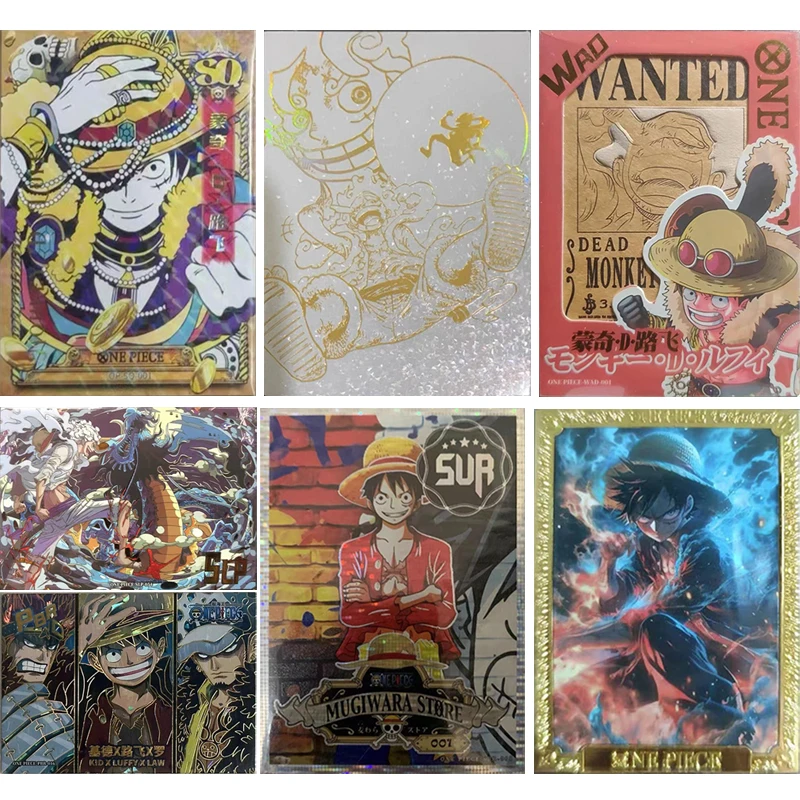 Anime One Piece Trafalgar D. Water Law Monkey D. Rufy Eustass Kid Smalto Collection Card Entertainment Toys Board Game Card