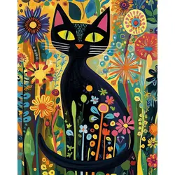 Vibrant Animal - Themed DIY Acrylic Painting Kit - Ideal for Home Decoration and Art Gifts (YELLOW)