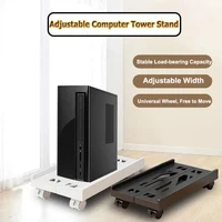 Adjustable Mobile CPU Stand Ventilated Computer Tower Stand PC Tower Stand with 4 Caster Wheels Fits Most PC, Under Desk Holder 1