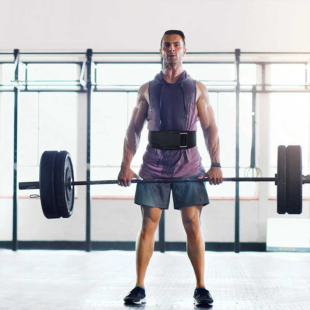 Gym Lumbar Pesas Ejercicios Faja Crossfit Cinturón Y Guantes Negro S