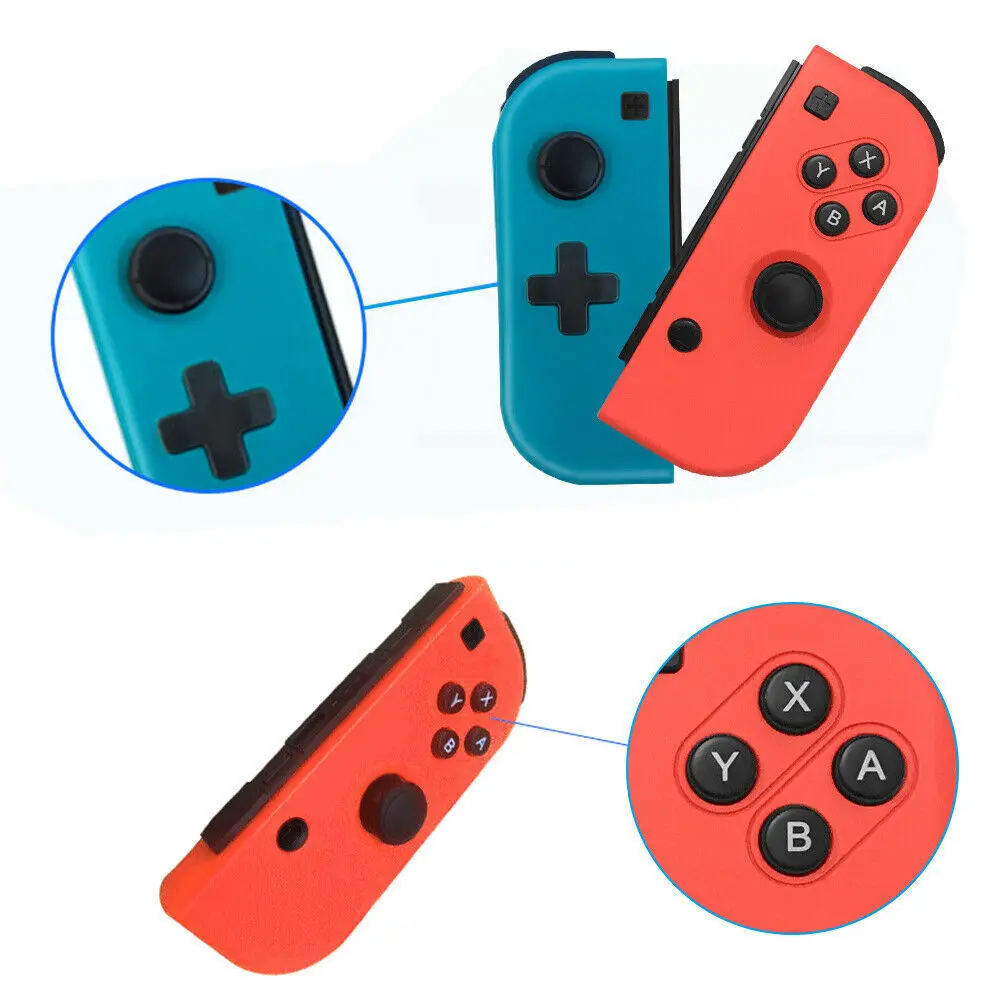 New 1 Pair Wireless Gamepad Built-in Switch wireless split handle Controller for Nintendo Switch L&R Set Joy Con Gamepad Shell