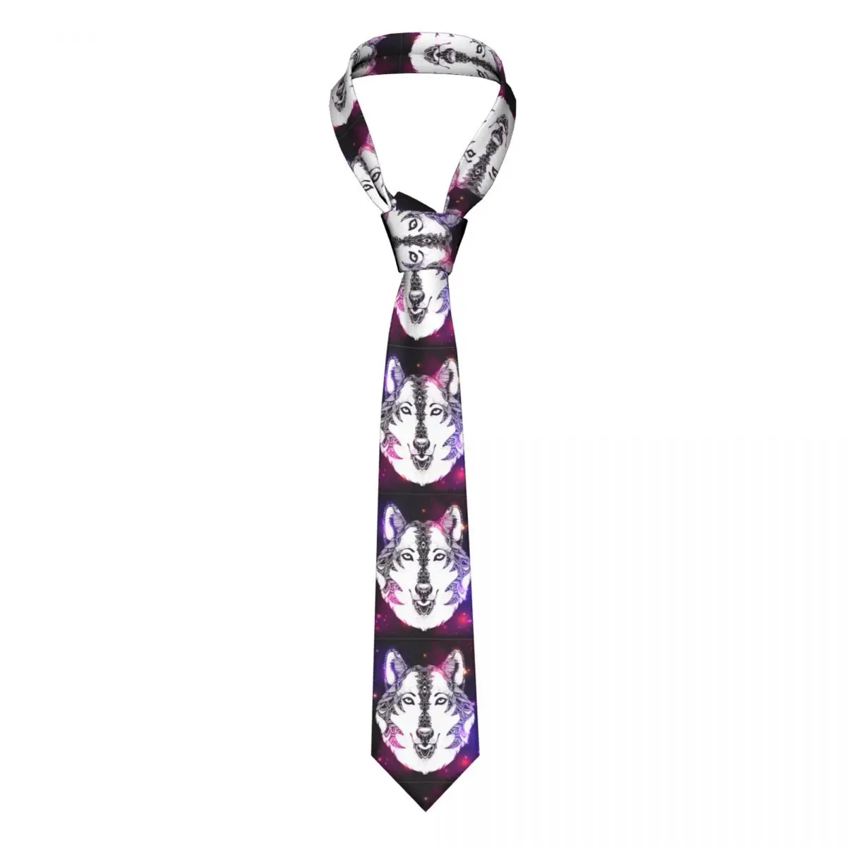 

Wolf Head Galaxy Tie For Men Women Necktie Tie Clothing Accessories