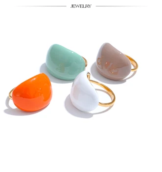 Enamel Charm Ring