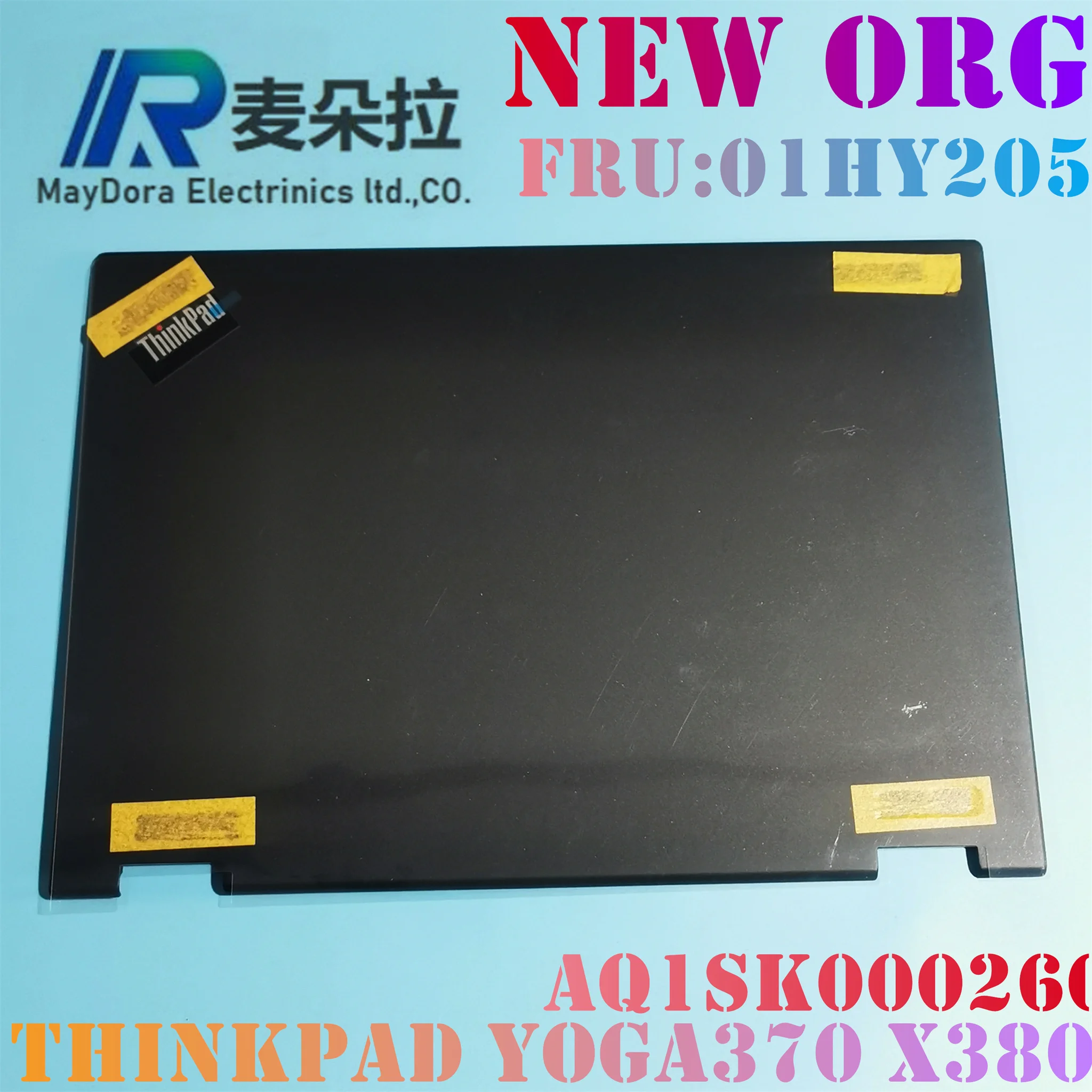 

NEW ORG Laptop case for LENOVO THINKPAD Yoga370 X380 Yoga LCD BACK COVER Front bezel bottom base BLACK 01HY205 02DA142