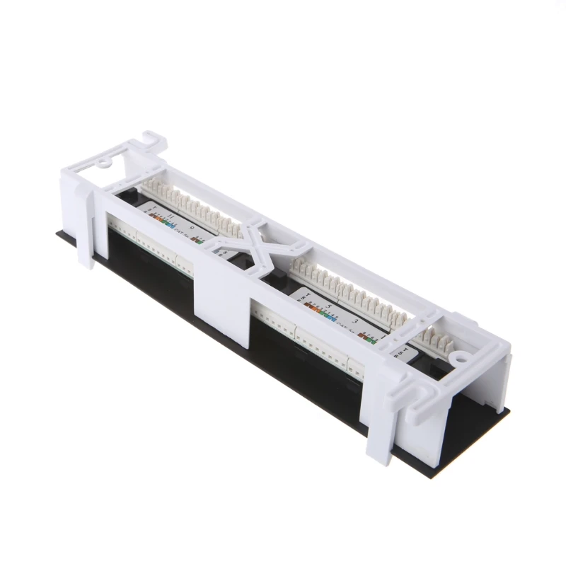 12 포트 네트워킹 브래킷 Dropship용 CAT5E Cat5 벽걸이형 랙 마운트 패치 패널