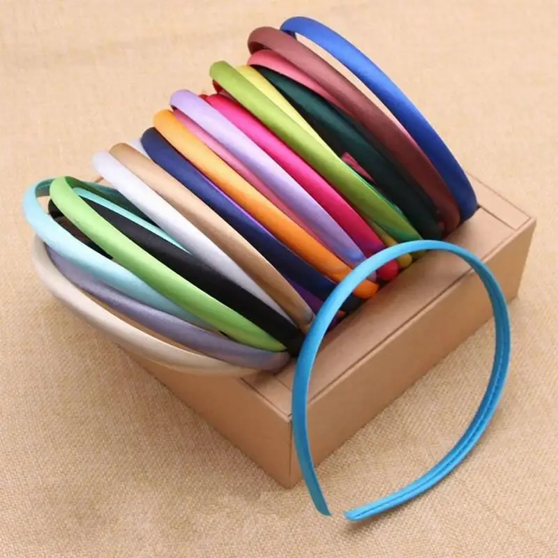 Confezione Da 20 Fasce Per Capelli In Raso Nero – Cerchietti Fai Da Te In Tessuto Satinato, Larghi 10 Mm, Per Ragazze E Donne, Accessori Moda Per Feste