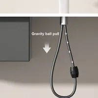 ก๊อกน้ำอ่างล้างหน้าแบบดึงออกสีขาว, ก๊อกน้ำอ่างล้างจานแบบยืดหยุ่นน้ำร้อนและน้ำเย็นติดตั้งบนดาดฟ้าพร้อมโหมดฝักบัวแบบสตรีม 2