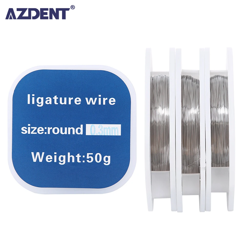 

1 Roll/50g AZDENT Dental Orthodontic Arch Wire Stainless Steel Ligature Wire Round Wire 0.2/0.25/0.3mm Dentist Supplies