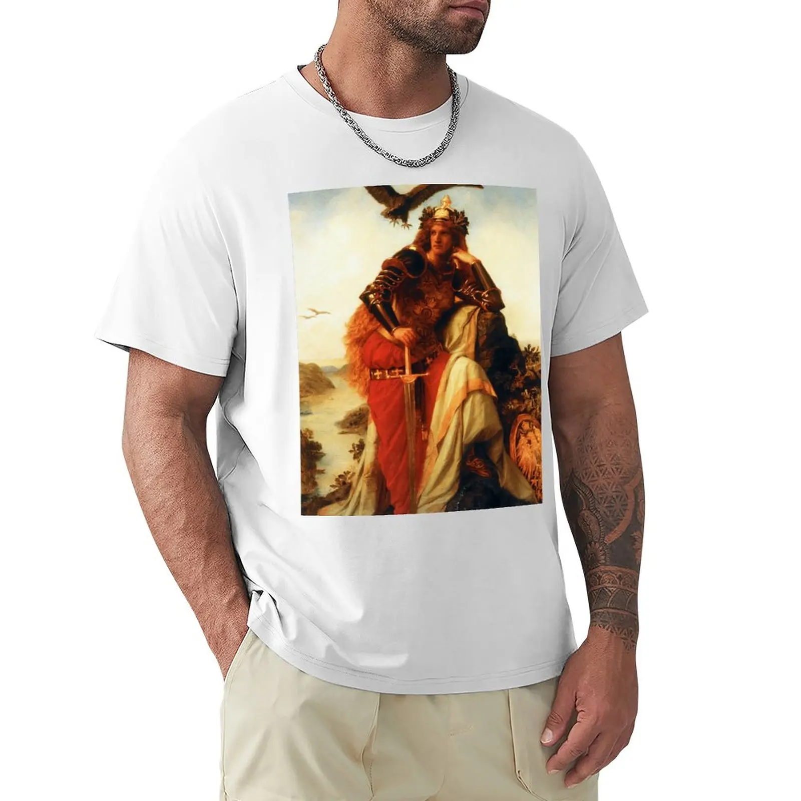 

Germania on Guard on the Rhine - Hermann Wislicenus T-Shirt Blouse graphics designer t shirt men