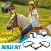 Horse Snaffle Bit D Ring Mouth Bit Roller With Copper Single Joint Horse Bit D-Ring Snaffle Bits For Equestrian Supplies 3