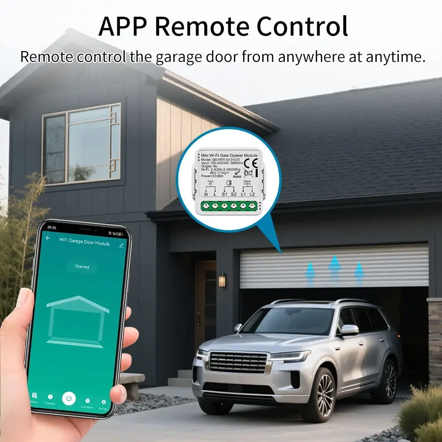 Tuya ZigBee WiFi Garage Door Opener Smart Gate Controller Switch thumbnail 5