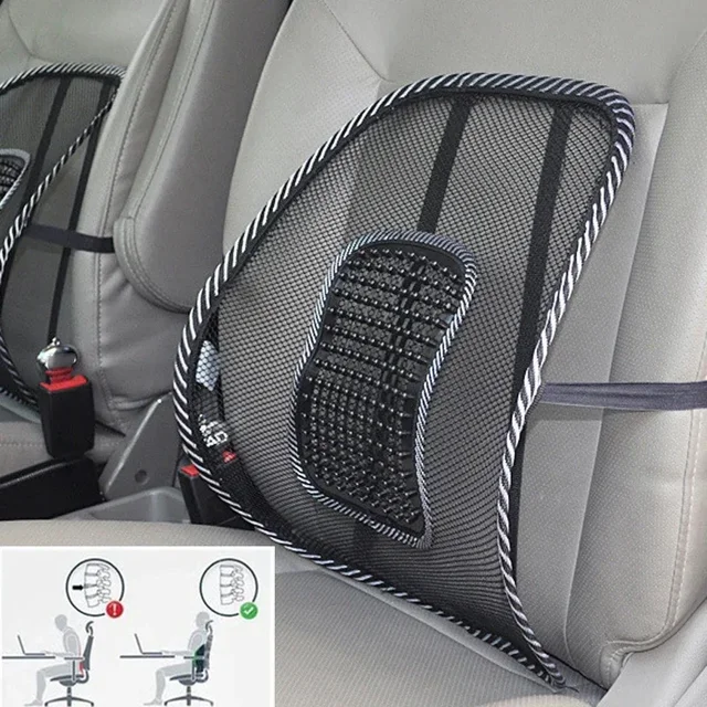 Coussin de dossier de chaise en maille, attelle lombaire Anti-fatigue, coussin élastique de Massage, Support quotidien, accessoires de travail au bureau 1