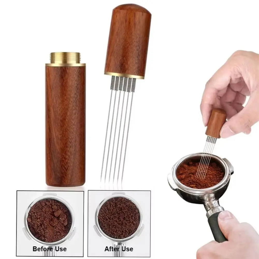 Stainless Steel Coffee Tamper with Wood Handle for Espresso