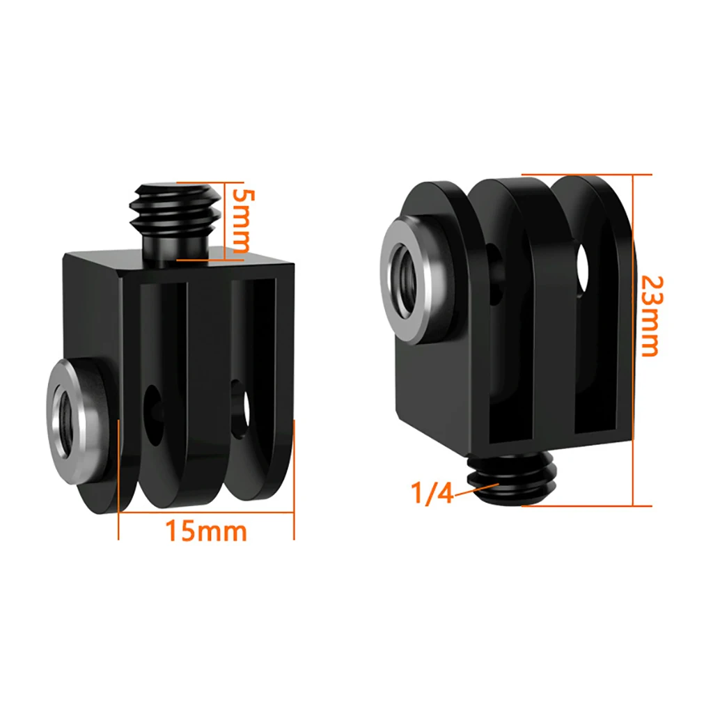 WDZYRM, Adattatore in Alluminio da 1/4 inch - 20 Pollici Adattatore per Treppiede Accessorio 2 Pezzi per Fotocamera Gopro Sony Gopro Hero Insta360 Sjcam Sj4000 Xiaomi Xiaoyi e Altre Action Camera