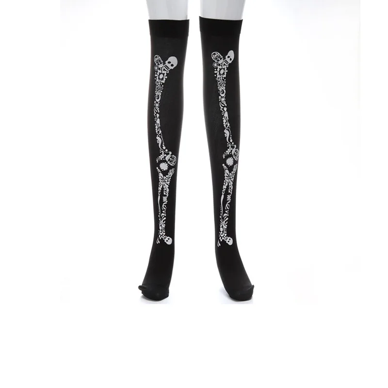 Halloween Party Skeleton Bat Spider Web Stocking Ghost Festival Prom Horror Dress Up Dance Party Stockings for Women