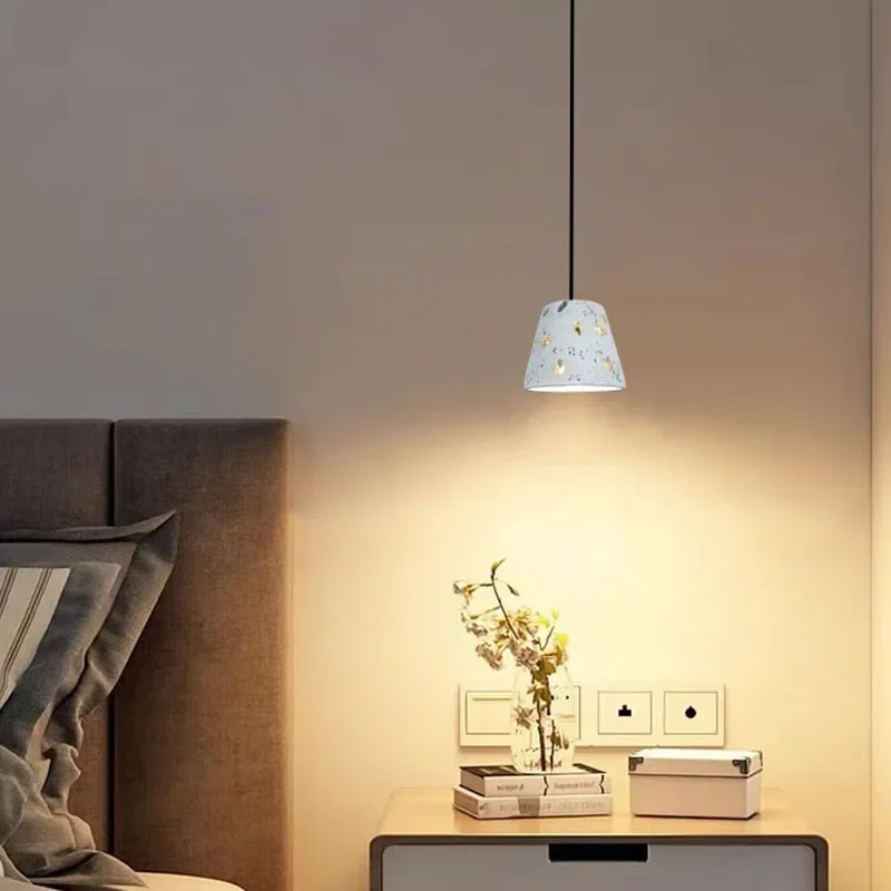 

Japanese Retro Nordic Minimalist Style Wabi-Sabi Style Bedroom Bedside Chandelier Homestay Restaurant Small Pendant Lighting