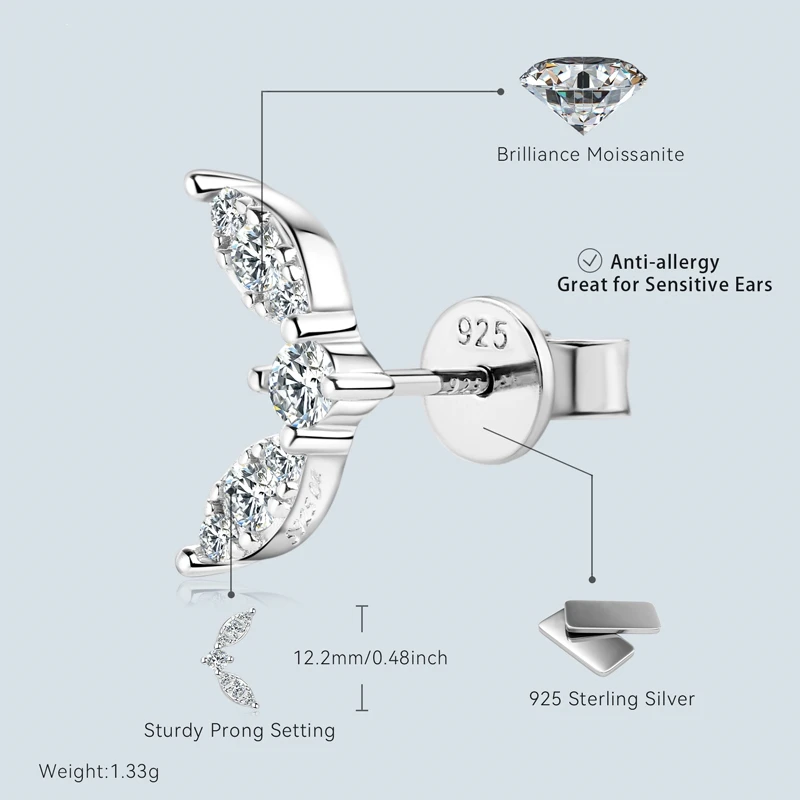 国内発送【TATIANA】(Silver925) Moissanite Ear Jacket Earring TATIANA【送料込】Moissanite Ear Jacket Earring☆ピアス