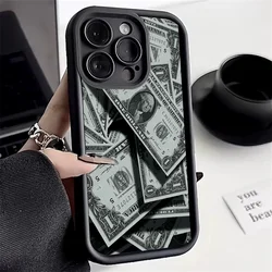 Black Bamboo Full-Coverage Banknote Design Silicone Phone Case for iPhone 12 (1)