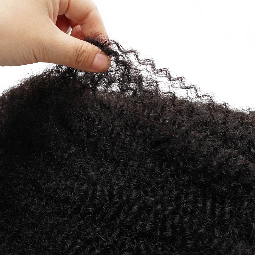 Afro Kinky Bulk Human Hair Bulk for Braiding Double Drawn Mini Twist Microlocs Boho Hot Braids Hair Extension Black Blonde