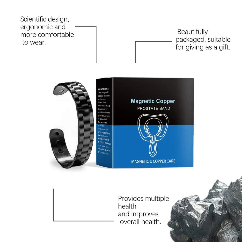 Magnetic Bracelet Magnetic Copper Prostate Band Magnetic Copper Band Men Therapy Bracelets Healthy Bracelet Energy Jewelry Gift Men Women