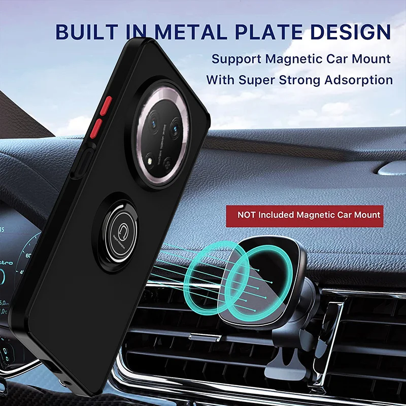 Armor Matte Magnetic Ring Phone Case Cover
