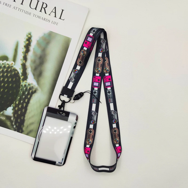 TV Camara Pattern Lanyard Card Holder Neck Strap Key ID Card Straps Badge Holder DIY Hanging Rope Accessories