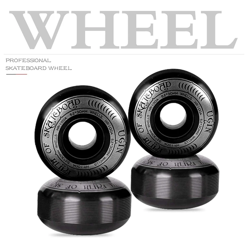 UGIN 스케이트보드 바퀴 세트, 스케이트보드 트럭, 52mm, 스케이트보드 베어링, 스케이트보드 하드웨어 포함
