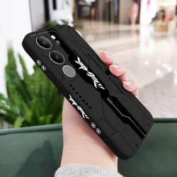 Tide Words Stylish Phone Case - Vibrant and Durable Design - V23 5G (Black)