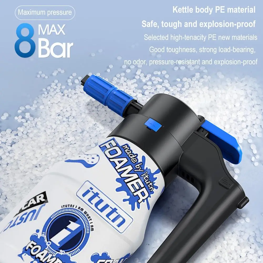 Electric Foam Sprayer 1.5L Foam Generator For Car Wash 2600mAh Lithium Battery Foam Lance Endurance Car Wash Towel Foam Wash 4