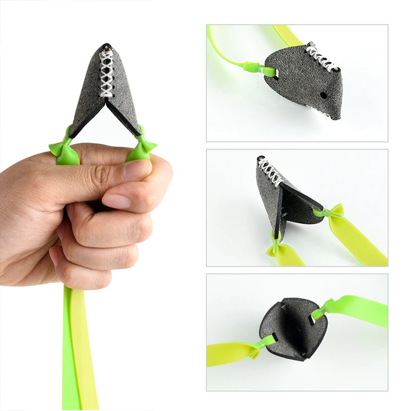 1/2/4/6pcs Large Capacity Shotgun Slingshot Flat Rubber Band Outdoor Hunting Slingshot Shooting Steel Ball Accessories 5