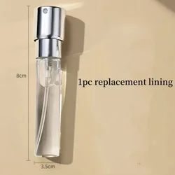 Luxurious Leather Refillable Perfume Atomizer with Glass Liner, 8ml Capacity - 1 pcs (1pc lining)